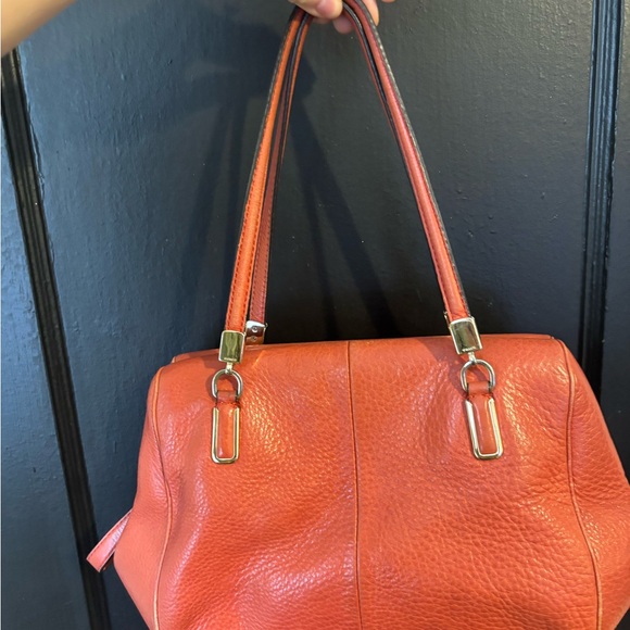 Coach Madison Madeline Orange Leather Shoulder/Crossbody Bag - Picture 2 of 6